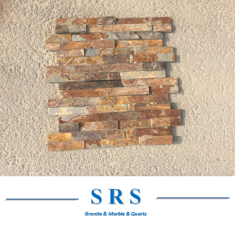 Natural White/Black/Yellow/Rusty/Green Culture Ledgestone/Fieldstone Stone/Slate for Wall Cladding Decoration/External Wall/Landscaping Wall Stone