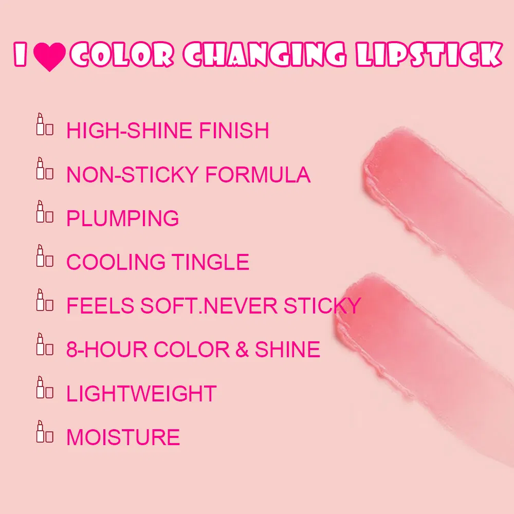 Long Lasting Flower Organic Lip Balm Waterproof Magic Lipstick pH Color Changing Lipstick Vendor