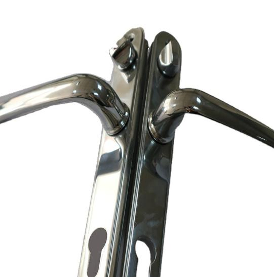 Bright Chrome Zinc Aluminum Sliding Door Handle and Lock Set