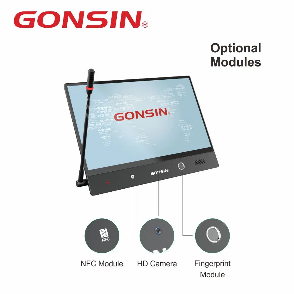 15.6-Inch LCD Screen Paperless Conference System Network Video Conference System