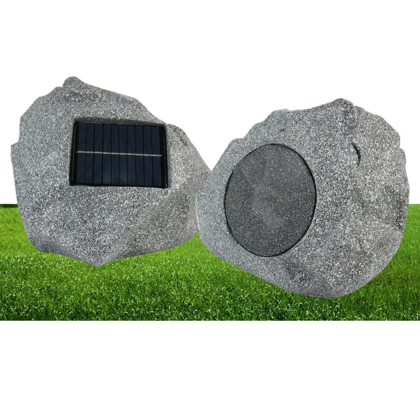 Solar Powered Outdoor Rock Bluetooth 10W Speaker with Solar Charger for Garden/Parks