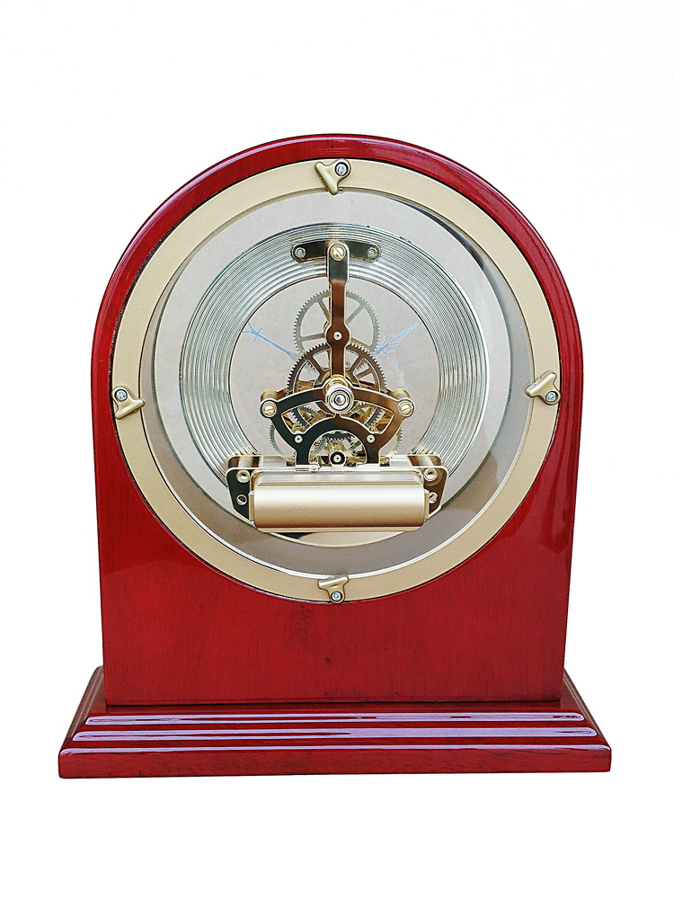 Luxury Rosewood Piano Finish Wooden Mantel Desk Clock