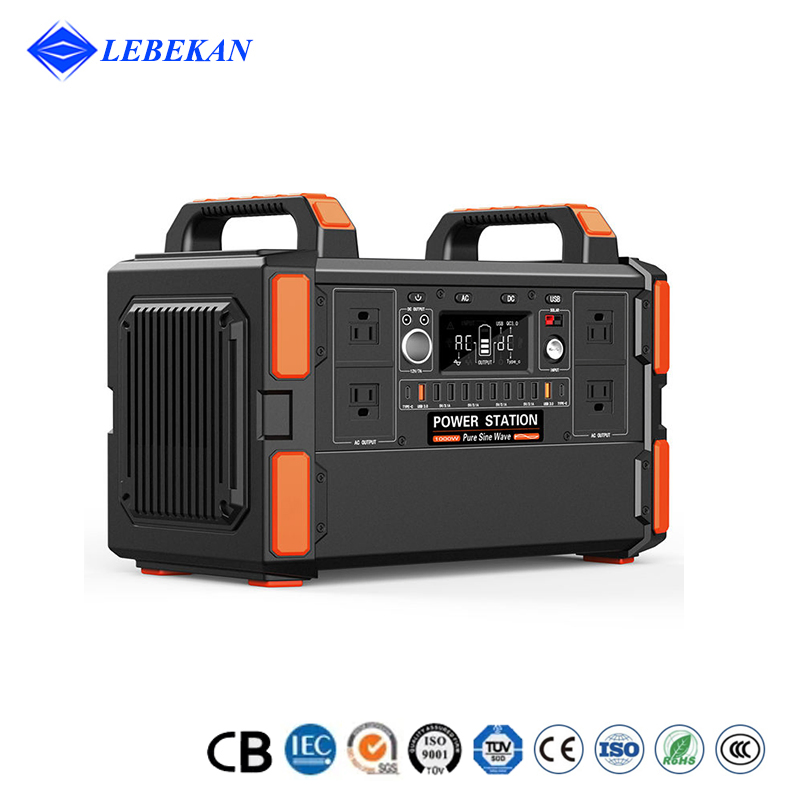 Portable Power Station 110V/400W Pure Sine Wave AC Outlet Solar Generator