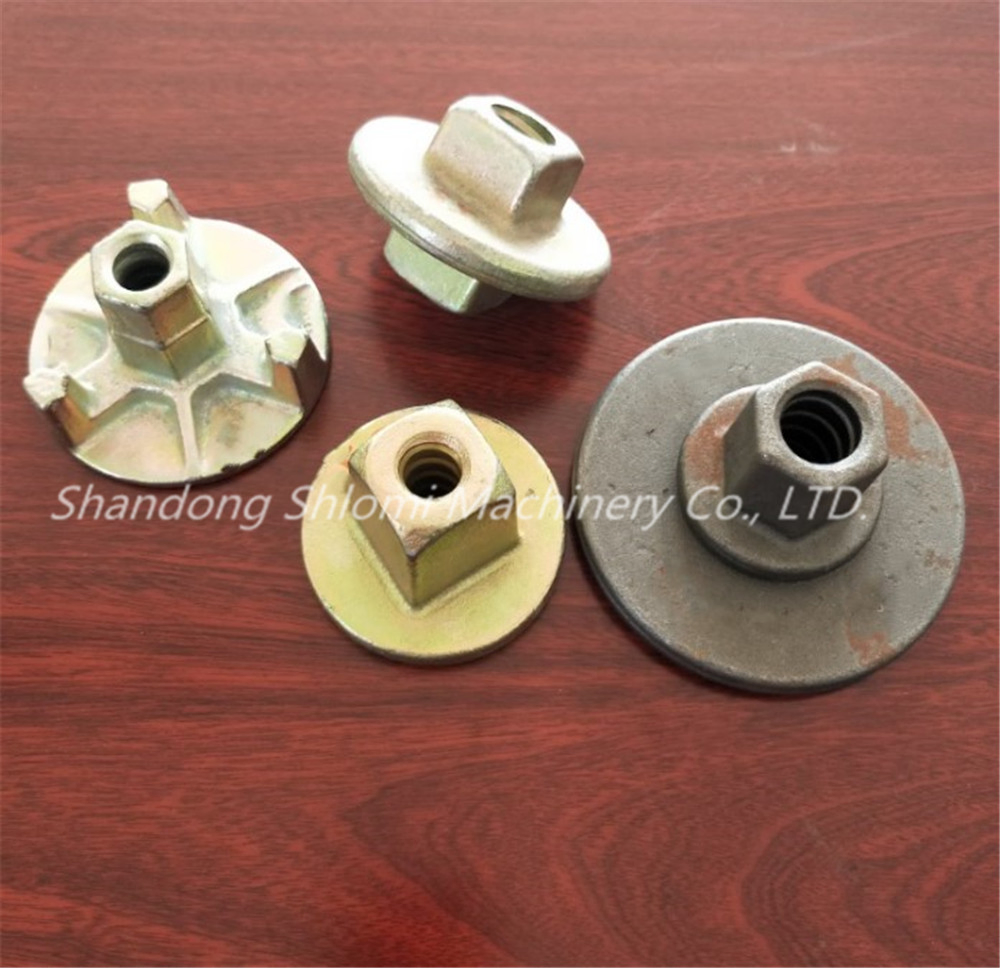 Galvanized Formwork Swivel Wing Nut With120*120 Anchor Plate for 15/17mm or 20/22 Tie Rod