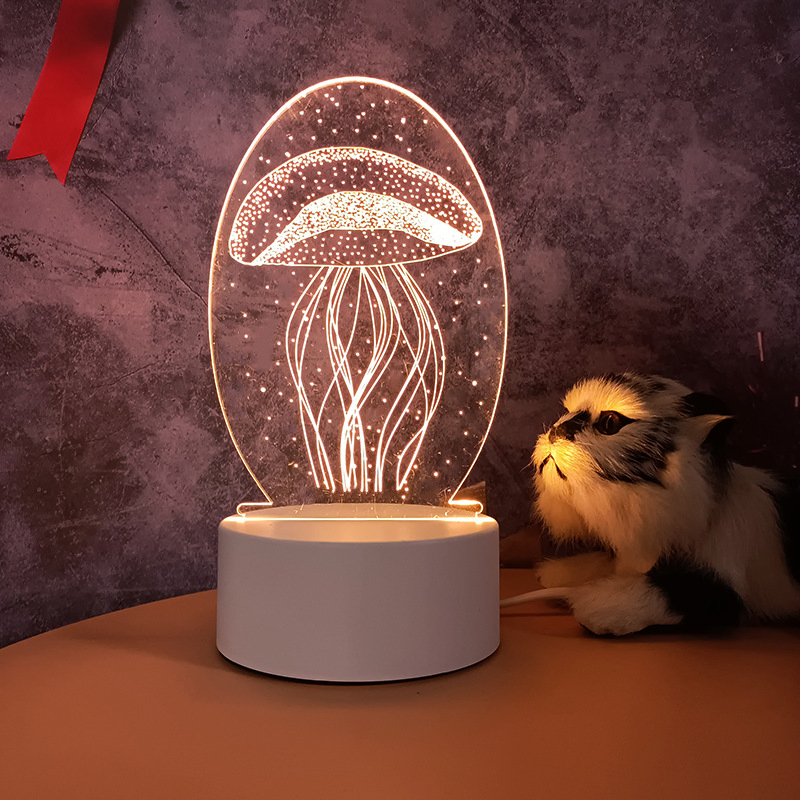 3D USB-светильник для салона авто с креплением в прикуриватель