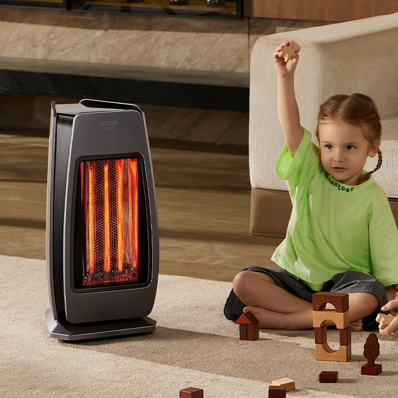 Electric Carbon Fiber Quartz Heater Portable Heater 2200W 90 Degree Oscillation