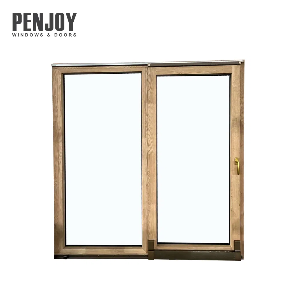 European Oak Solid Wood Clad Aluminum Insulated Soundproof Tilt and Sliding Wood Windows