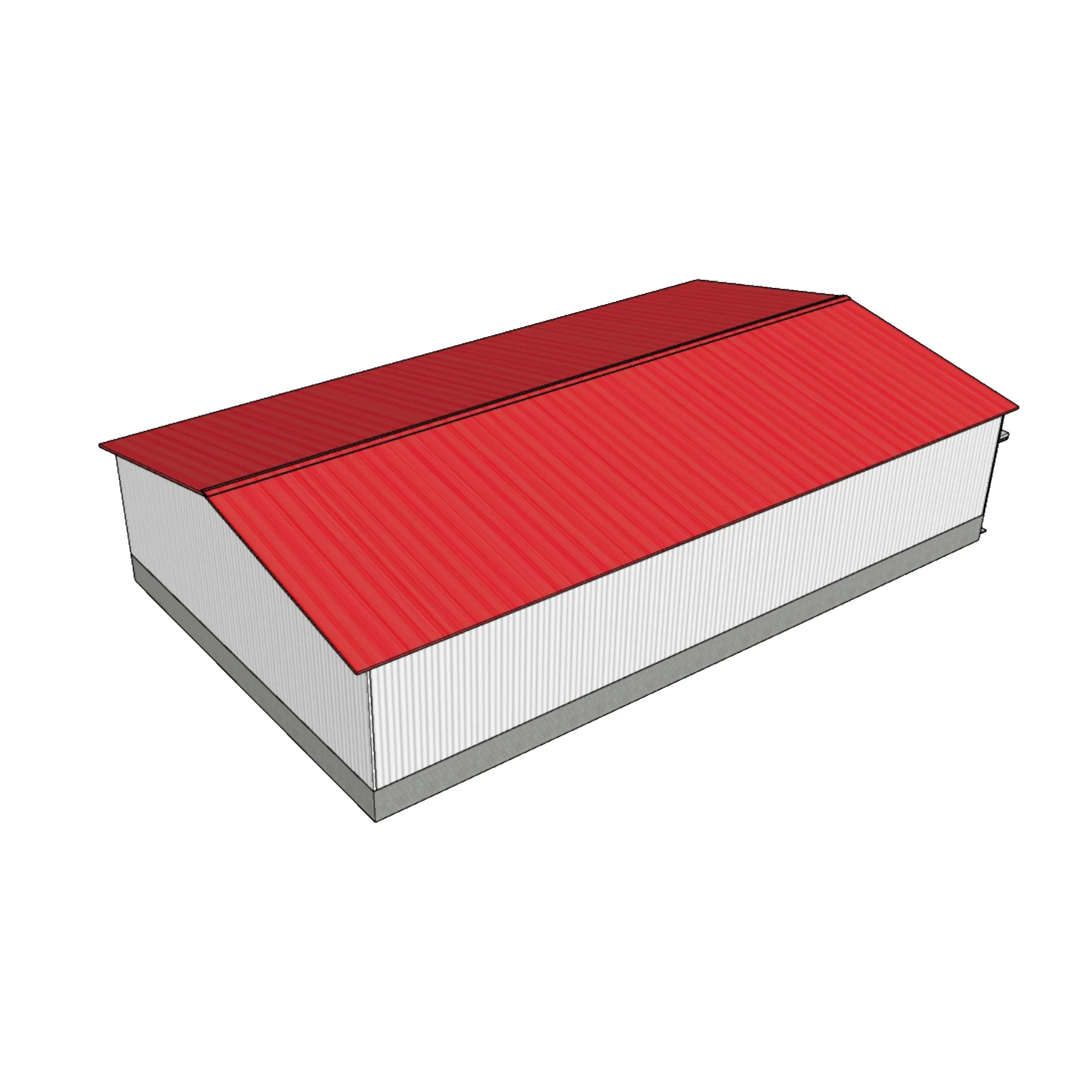 Pre-Engineered Metal Building Material Kits Prefabricated Middle Size Light Steel Structure Factory Warehouse