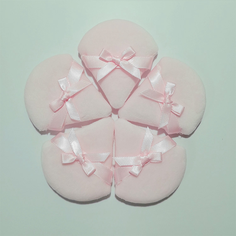 Wholesale Skin Friendly Make up Sponge Crystal Velvet Pink Facial Powder Puff