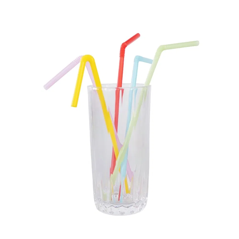 Insulation OEM Custom Colored Bendable Plastic Straws for Drinking