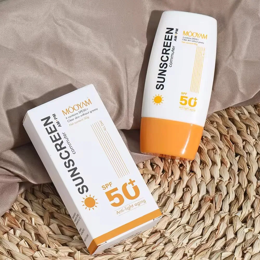 OEM 50g Anti-Light Aging Sunscreen Commuter Contains SPF50+ Clear Skin Without Greasy