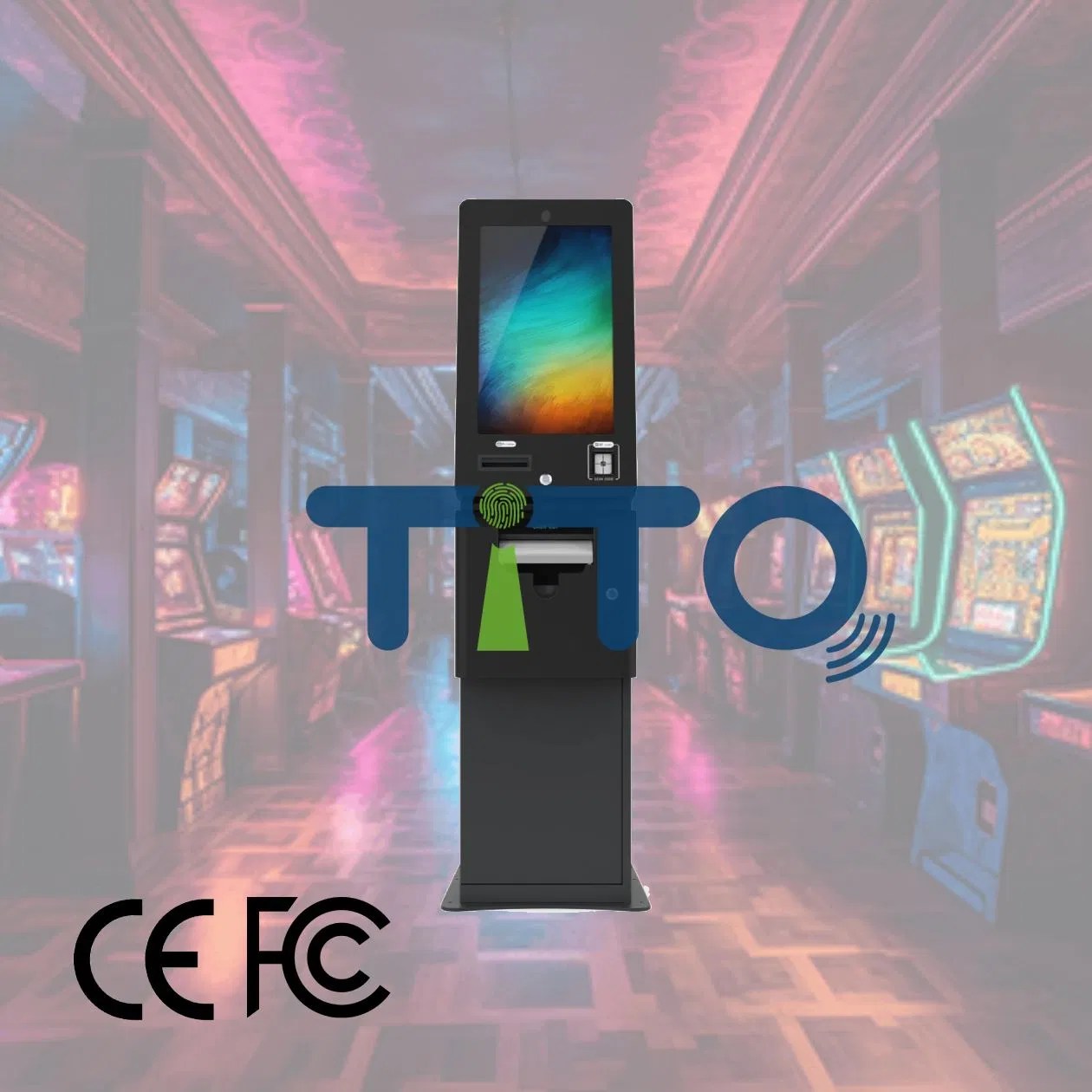 Touch Screen Auto Cash & Ticket Redemption Kiosk Terminal: Factory Supply for Arcade Game Machines & Video Games