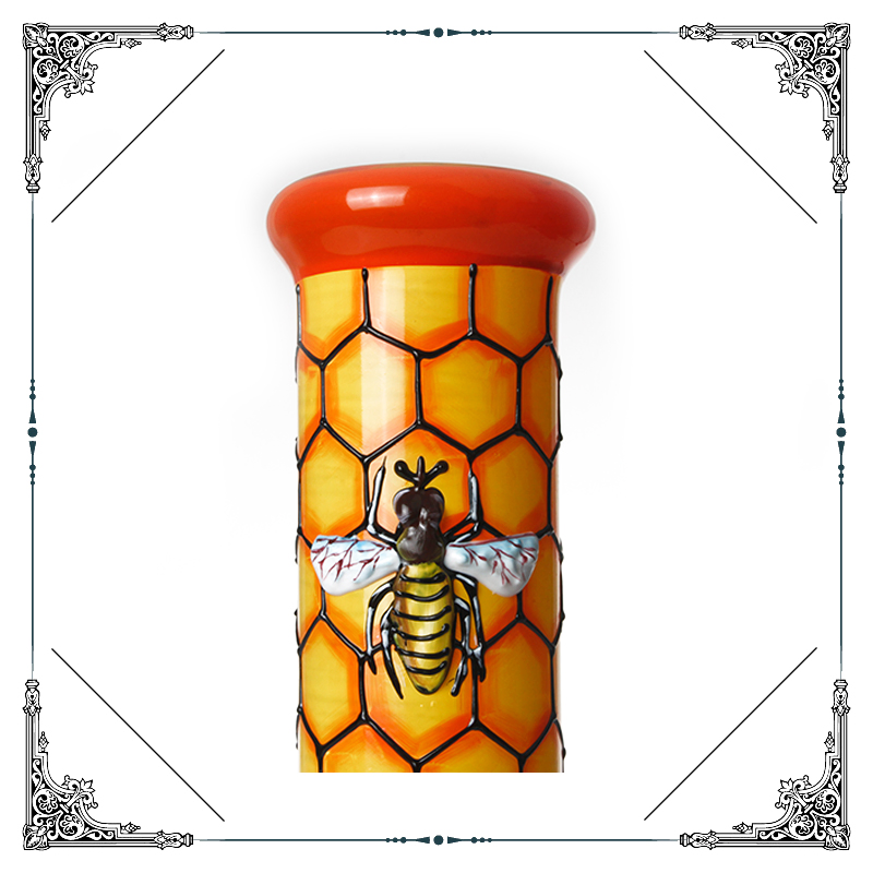 Hot-Sale Wholesale Artwork 3D Honeybee Design Glass Smoking Water Pipes