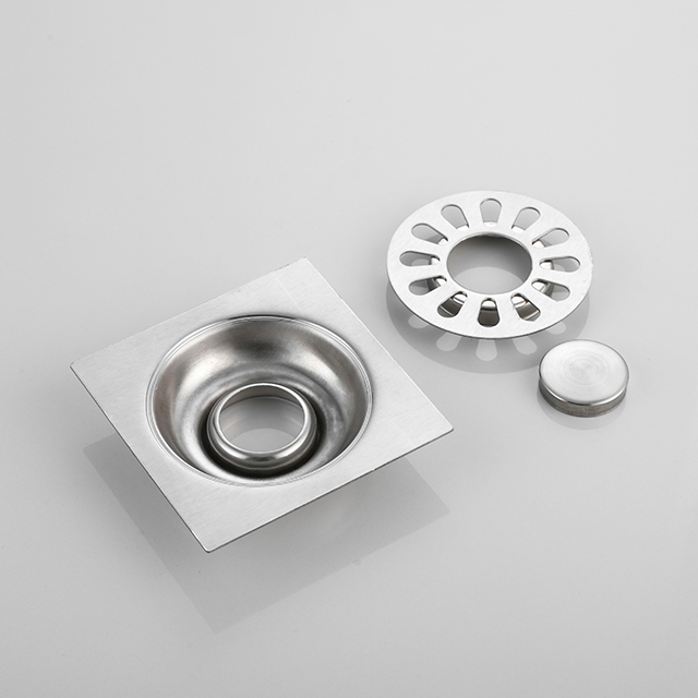 Квадратный антизапаховый трап для душа из нержавеющей стали