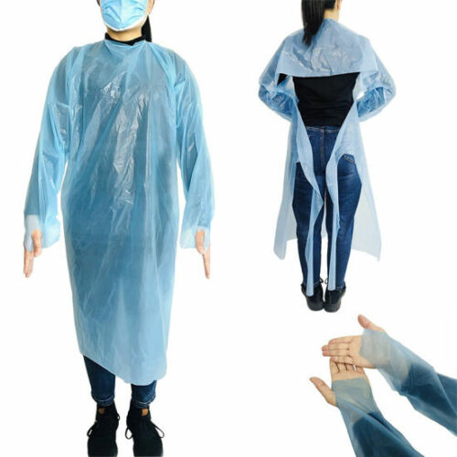 Disposable Aprons with Sleeves CPE Isolation Gown Disposable Plastic Apron