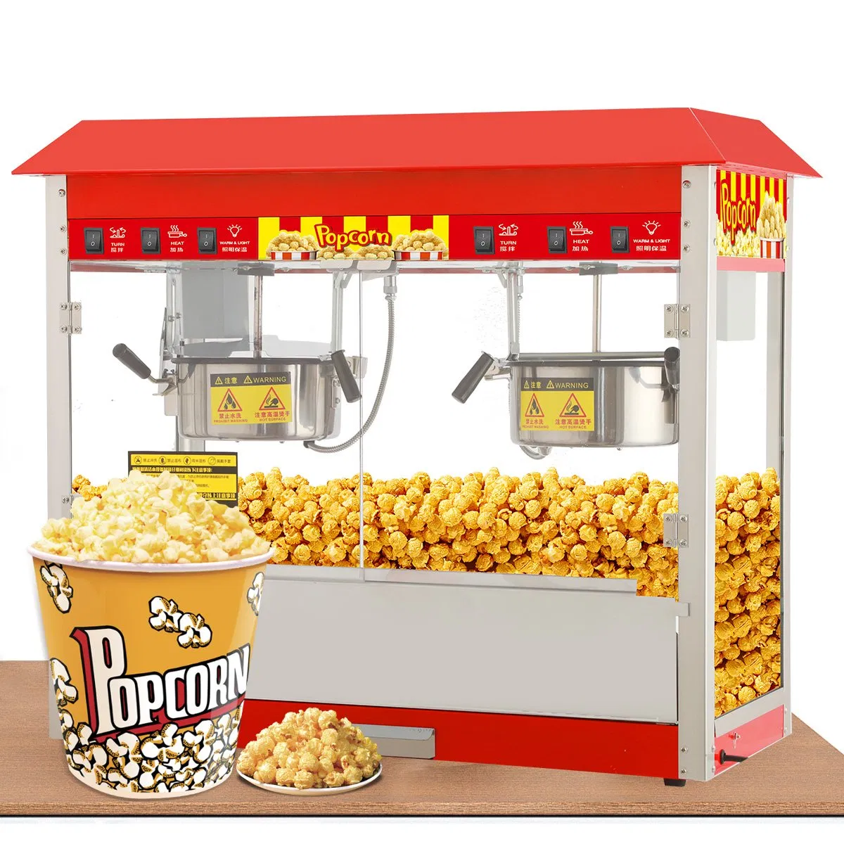 32 Oz Double Boiler Vertical Commercial Popcorn Maker Machine