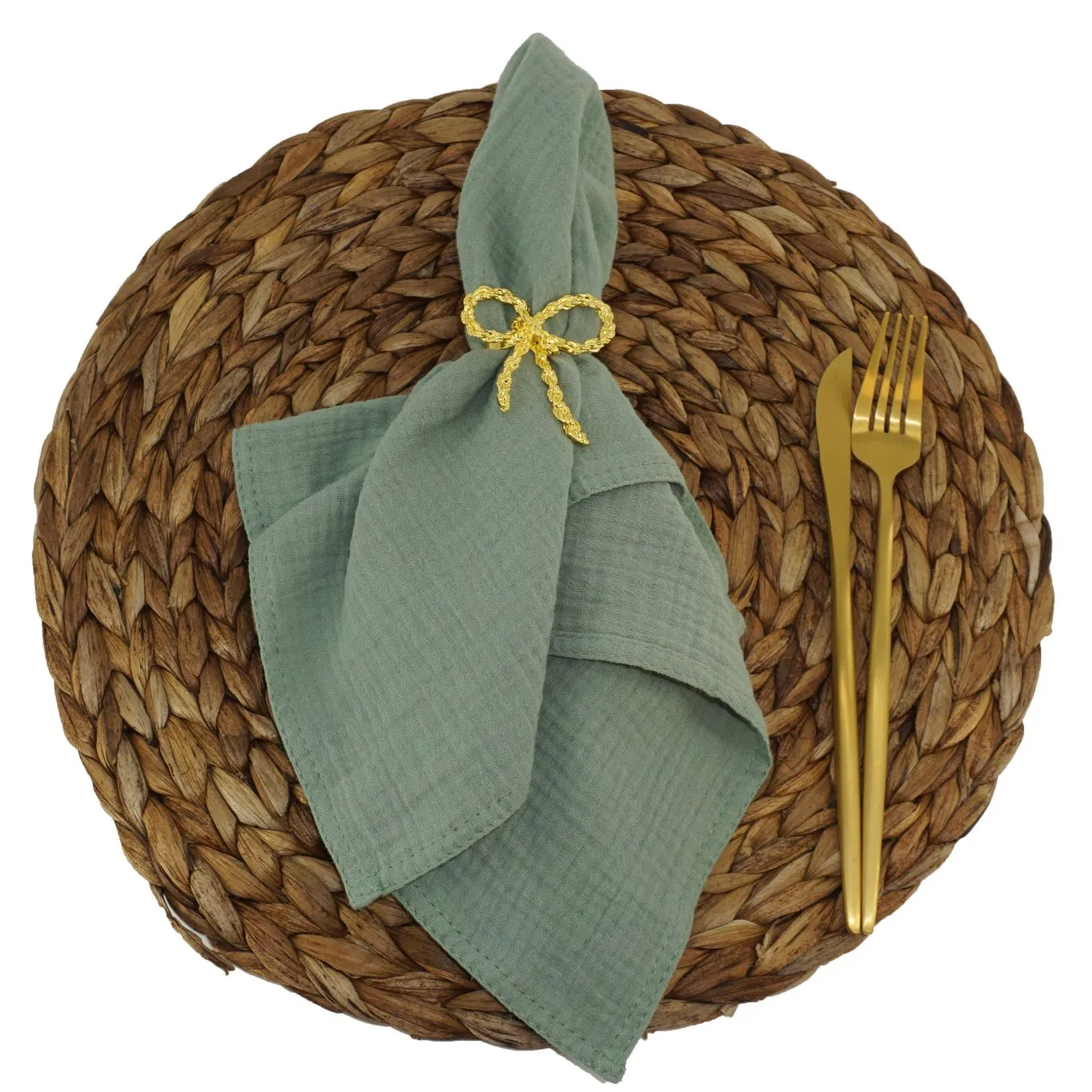 Sage Cotton Waffle Napkins for Dining Room Soft Napkin