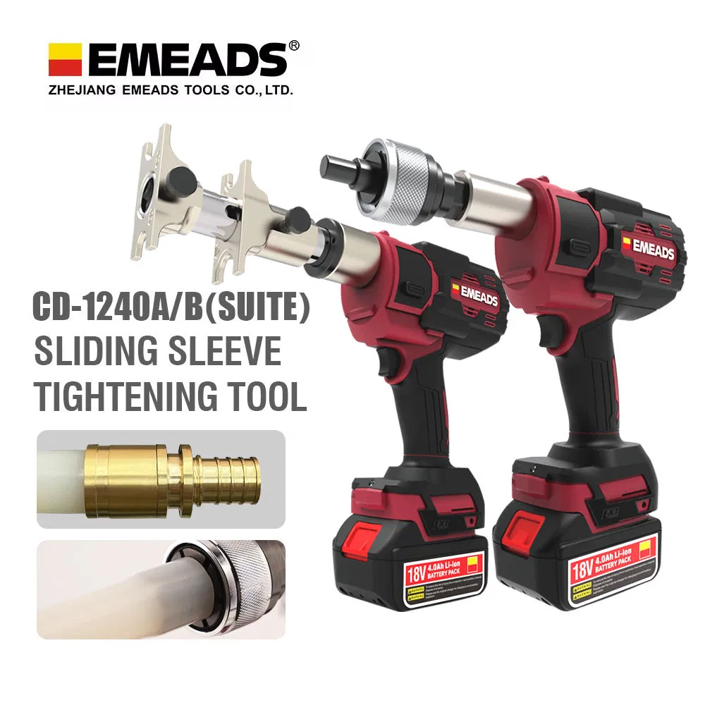 Emeads CD-1240ab Mini Battery Power Axial Pressing Tool Pex Expander Tool PVC Pressing Pipe Fitting Sliding Tool