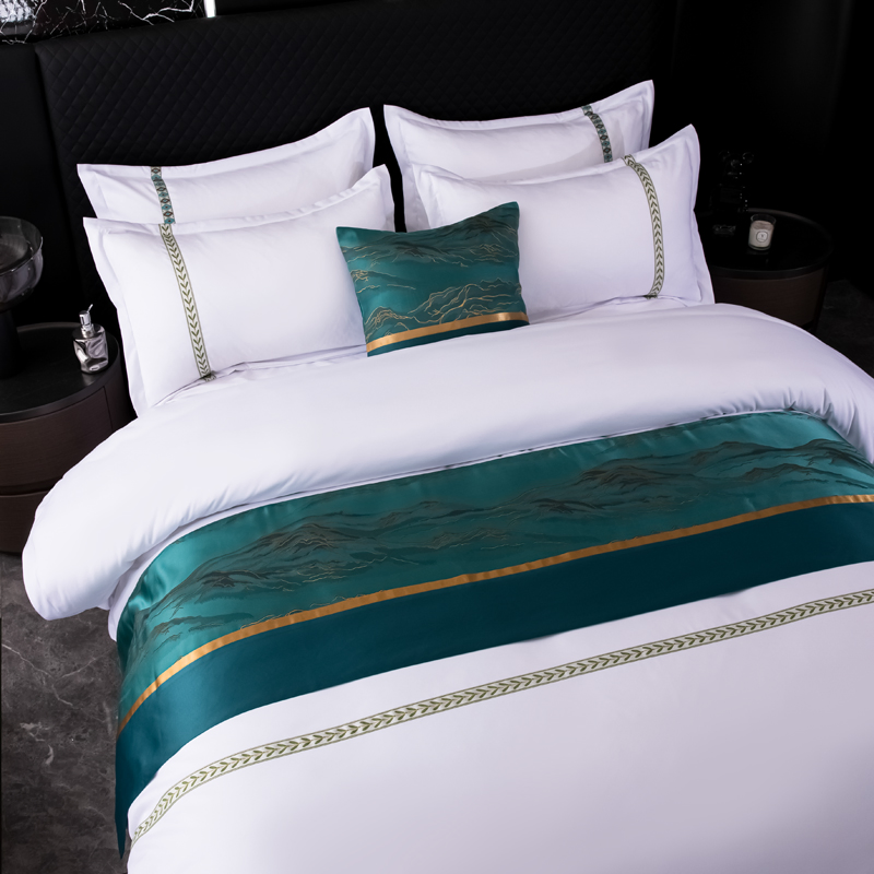 Textiles Parure De Lit 4 Pieces 3D Cotton Wool Hotel Bedding Set