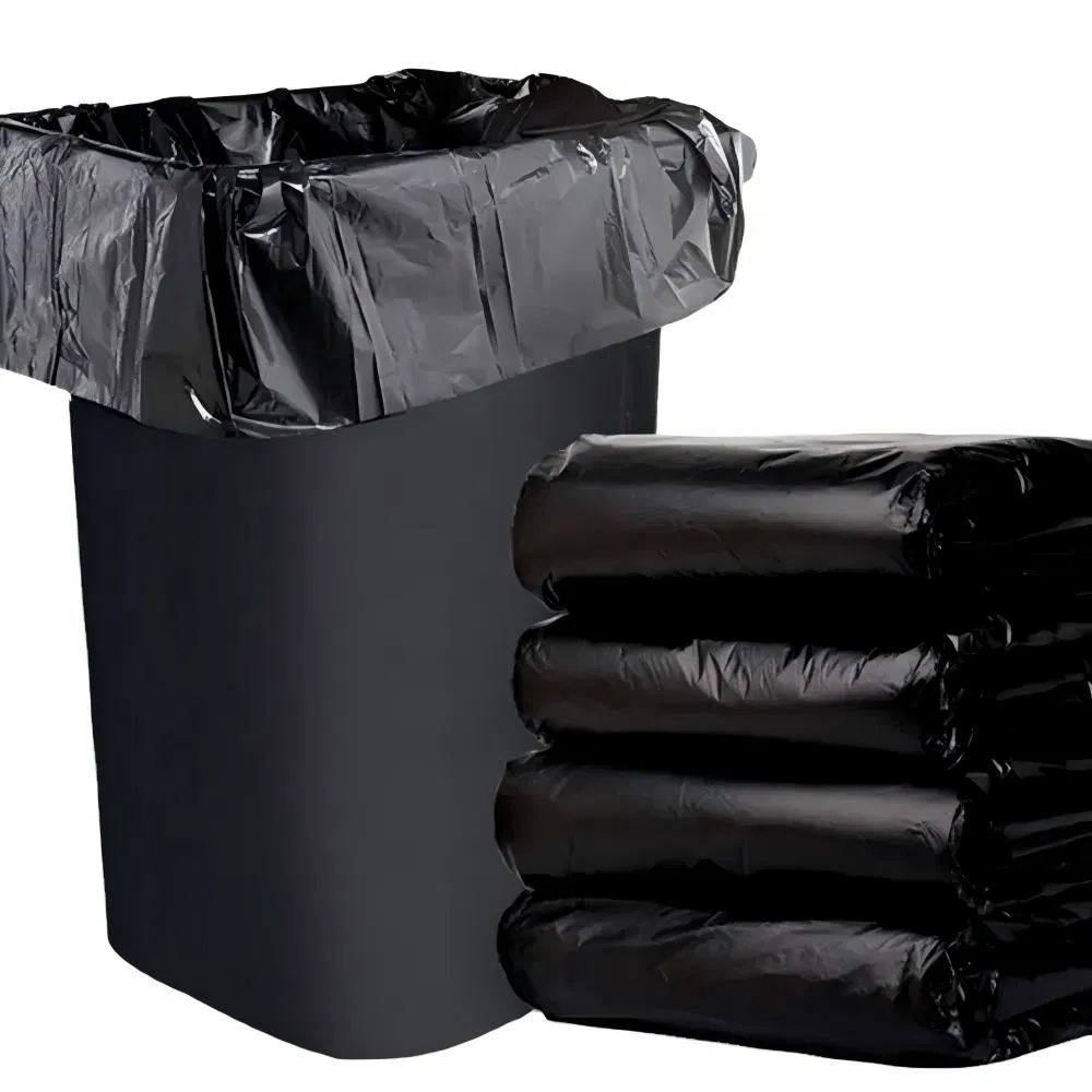 30, 50, 65 Gallon Industry Use Plastic Garbage Bags Black Trash Bin Liner Bio-Degradable Trash Bag