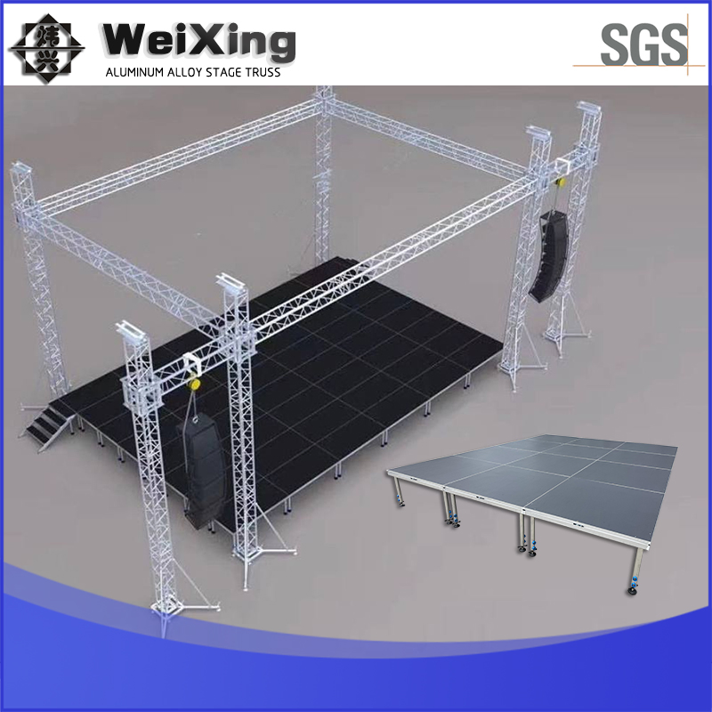 Customized Stage Podium Easy Install Aluminum Frame Height Adjustable Stage/Podium Concert Stage Platform