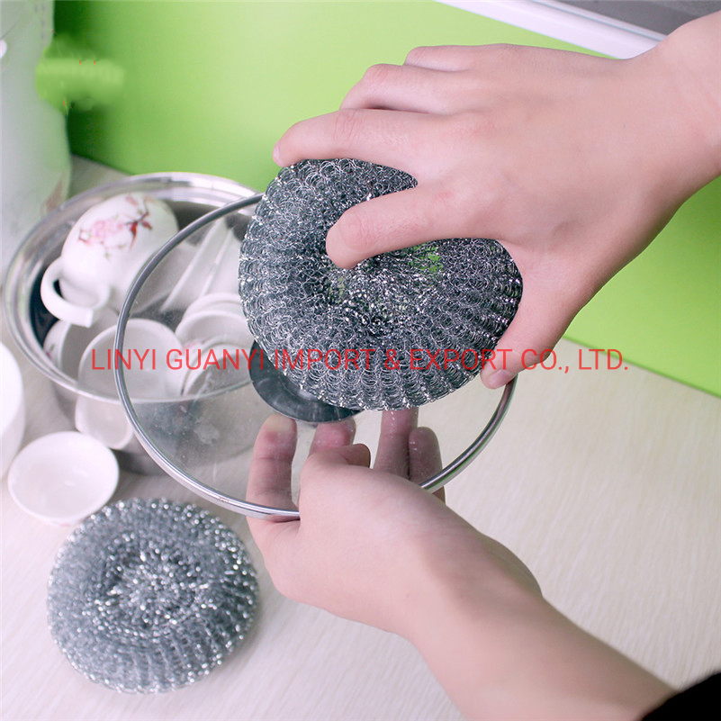 Stainless Steel 410 Wire Pot Spiral Dish Scourer Scrubber Sponge