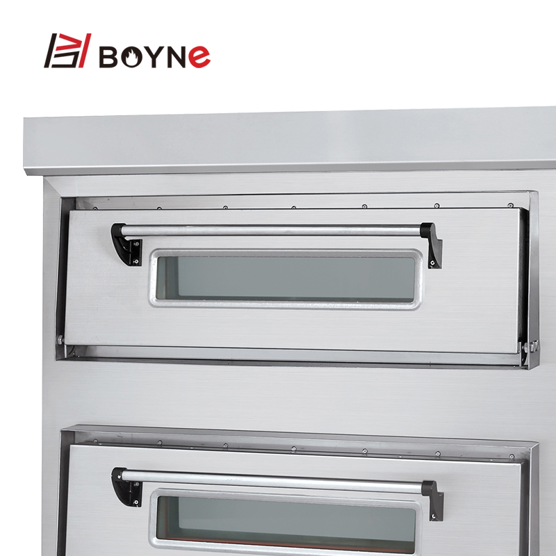 Stainless Steel Commercial Gas Two Deck Pizza Baking Oven