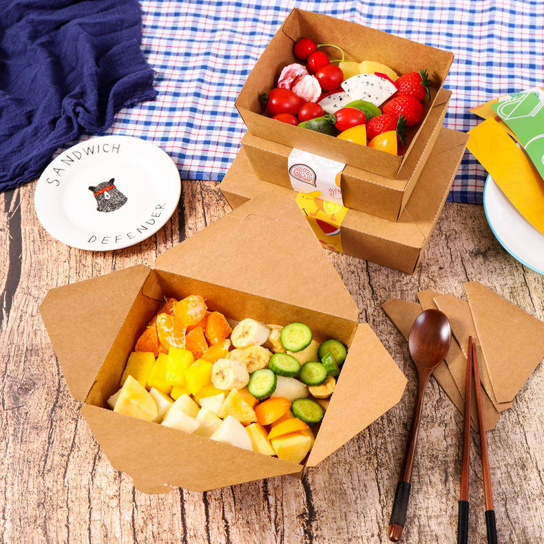 Recyclable Paper Packaging Box for Fast Food Takeaway