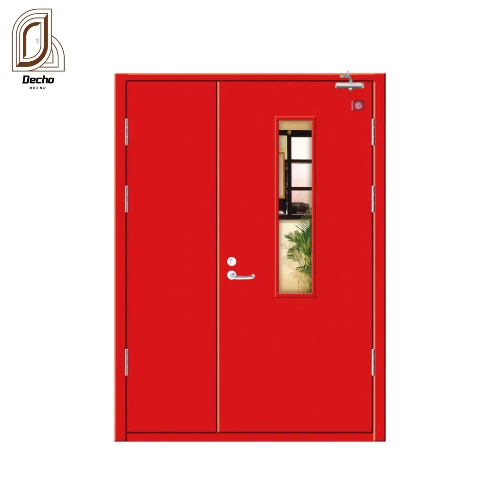 Residential Fire Rated Double Exterior Doors with Glass