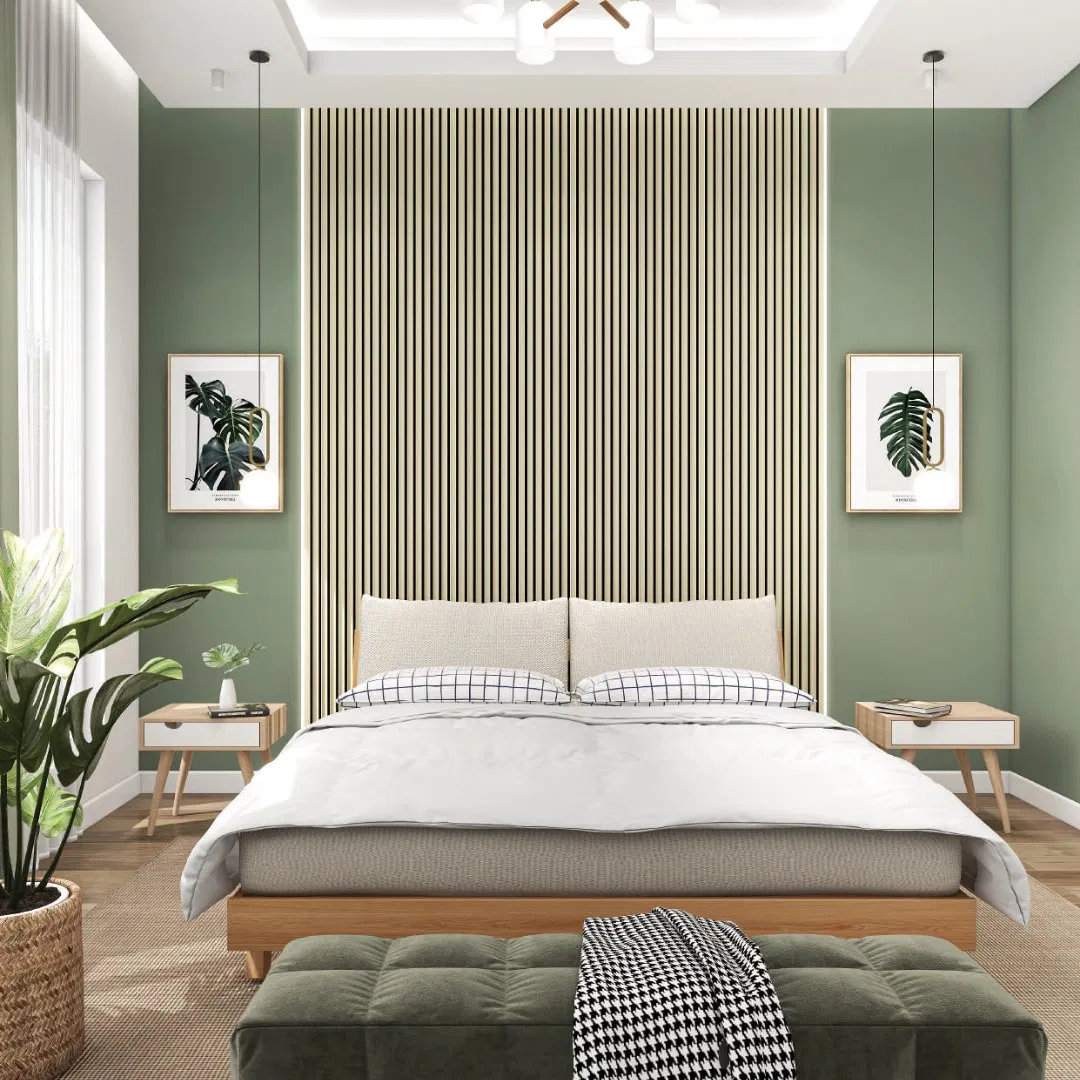 Indoor MDF Board Wood Slatted Acoustic Sound Absorbing Slat Wall Panels