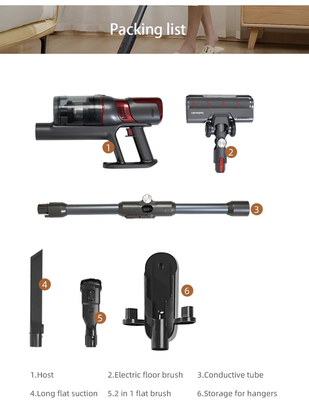 Powerful Portable Vertical Handheld Vacuum Cleaner for Home Use