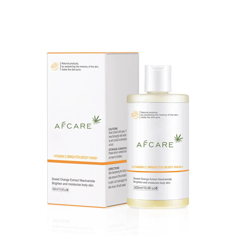 Private Label 550ml Gentle Formula Foam Set Amino Acid Body Wash with Orange Extract Vitamin C Serum