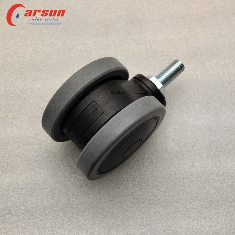 Thread Stem Castors 3 Inch Double Wheel Conductive Medical Casters Special Casters for Hospital Equipment and Instruments
