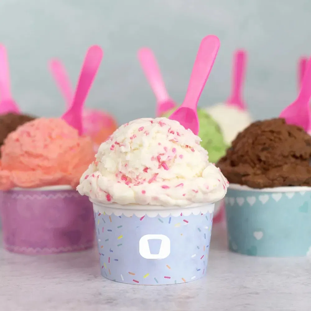 Disposable Ice Cream Paper Bowl Custom Dessert Yogurt Ice Cream Cups