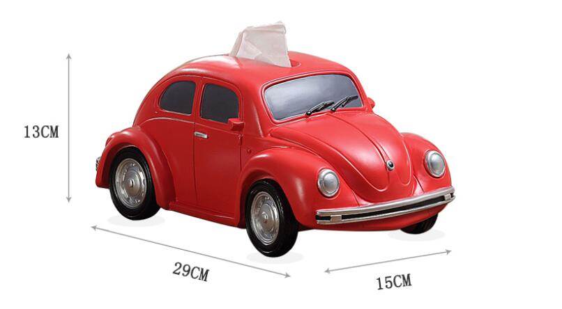 Custom Box Tissue Home Tabletop Resin Car Shape Tissue Box