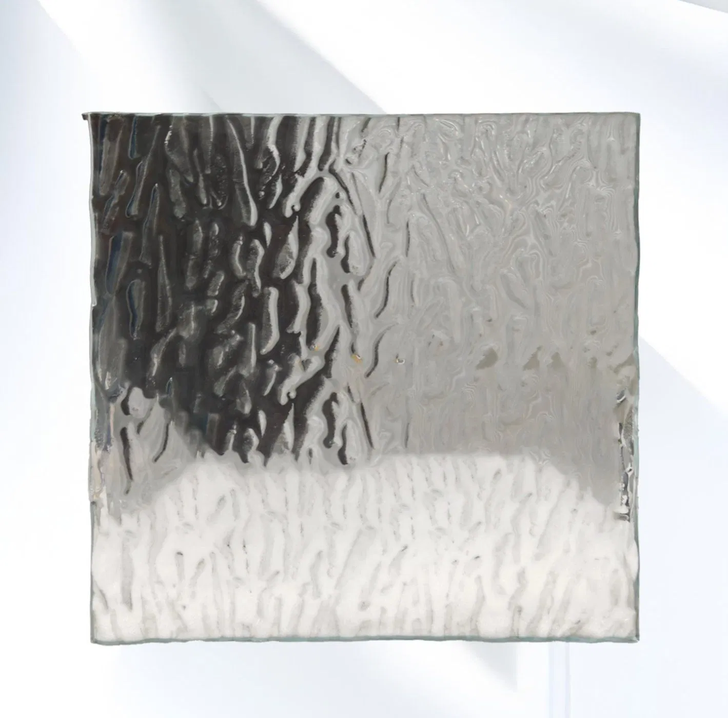Tempered Wave Shape Fused Glass Clear Art Glass for Building Curtain Walls
