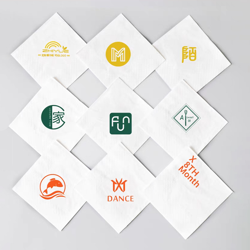 Custom Sustainable Green Packaging with Logo Brand Sanitary Tissue Recycled Bamboo Paper Napkins