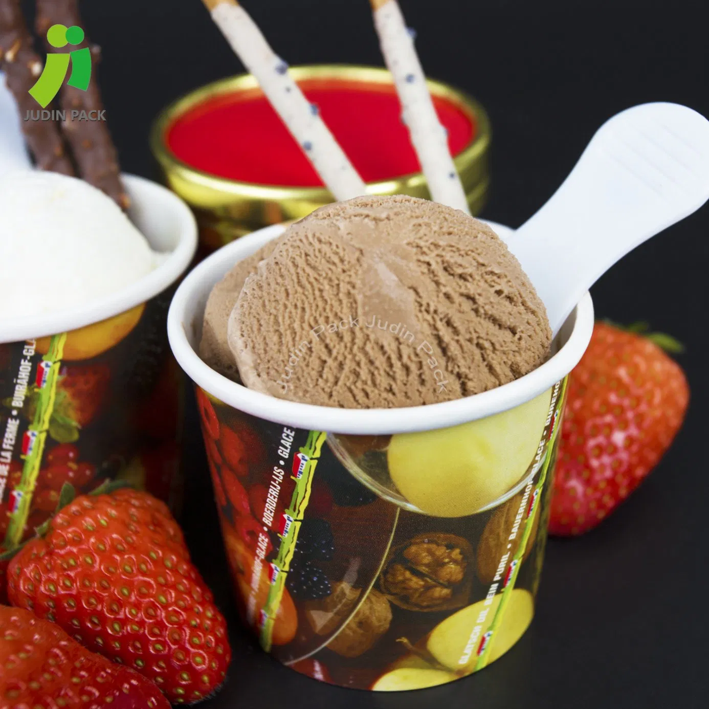 Ice Cream Wholesale Disposable Paper Coffee Cup Custom Paper Cups