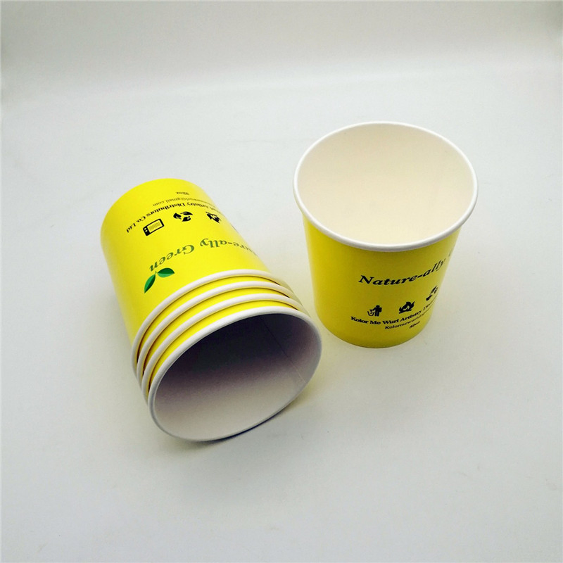Disposable 8oz Custom Printed Single Wall Ice Cream Cup Biodegradable Coffee Cup