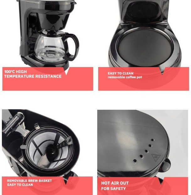 Coffee Machine, Coffee Maker, Home Automatic Small Coffee Maker, Drip Coffee Pot