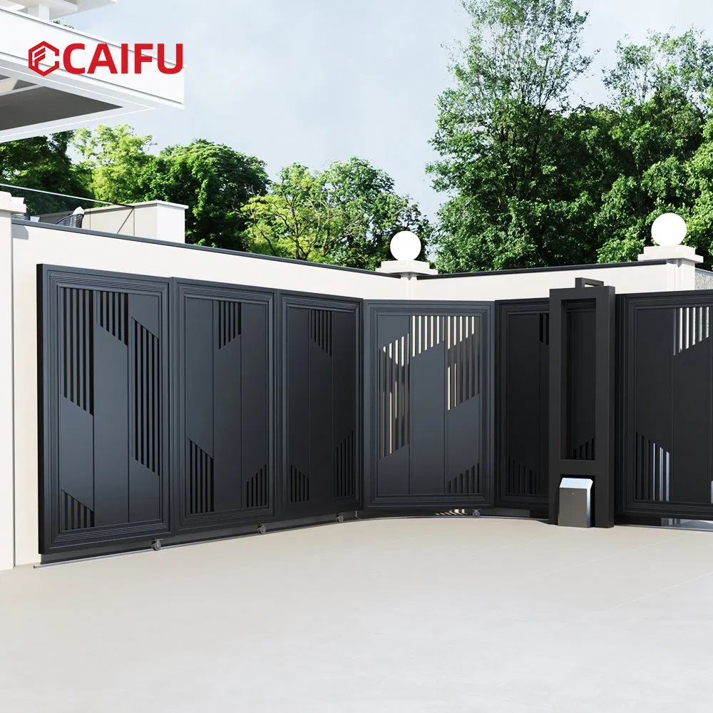 Turning Gate 90° Right-Angle Corner Automatic Sliding Gate for Courtyard Entrance