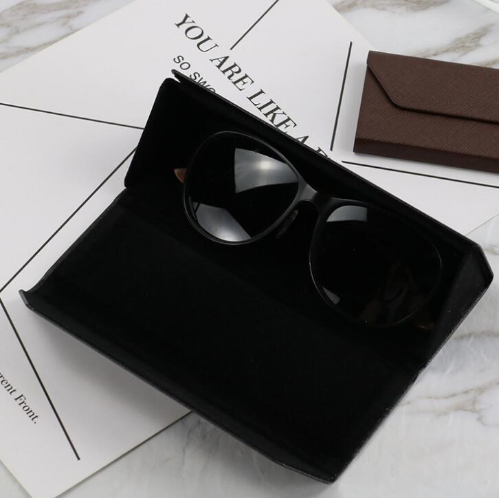 Super Slim Triangle Eyeglasses Case Collapsible Glasses Box Hard Shell Sunglasses Case