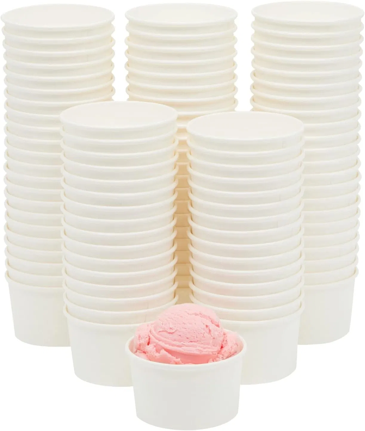 Eco-Friendly Disposable Paper Ice Cream Cups for Desserts