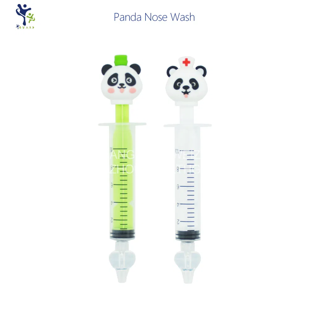 CE Certified 3D Animal Design 10ml Baby Nasal Syringe Nasal Cleaner Soft Silicone Tip Nasal Aspirator for Infant Nose Wash