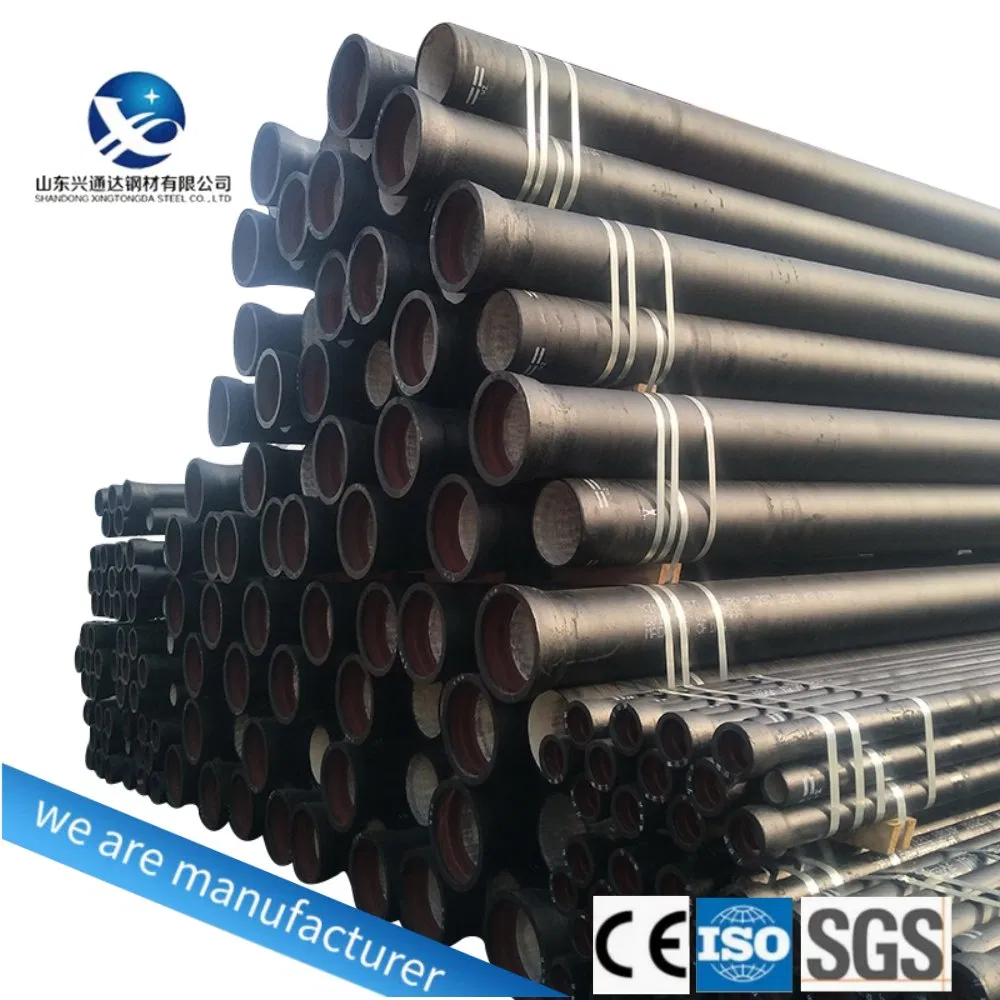 Manufacturer Supplier K7 K9 K8 C40 C30 Round Sewage Pipe Ductile Iron Double Ductile Iron Pipe