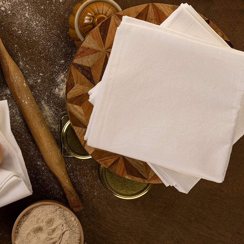 Kitchen Flour Sack Tea Towels, 28" X 28" Ring Spun 100% Cotton Dish Cloths Machine Washable for Cleaning & Drying Tea Towels