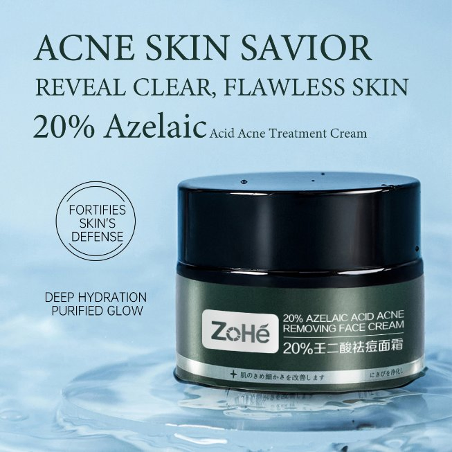 OEM/ODM Post-Stay-up Acne Rescue Soothing Oily & Acne-Prone Skin Specific 20% Azelaic Acid Herbal Acne Barrier Repair Cream
