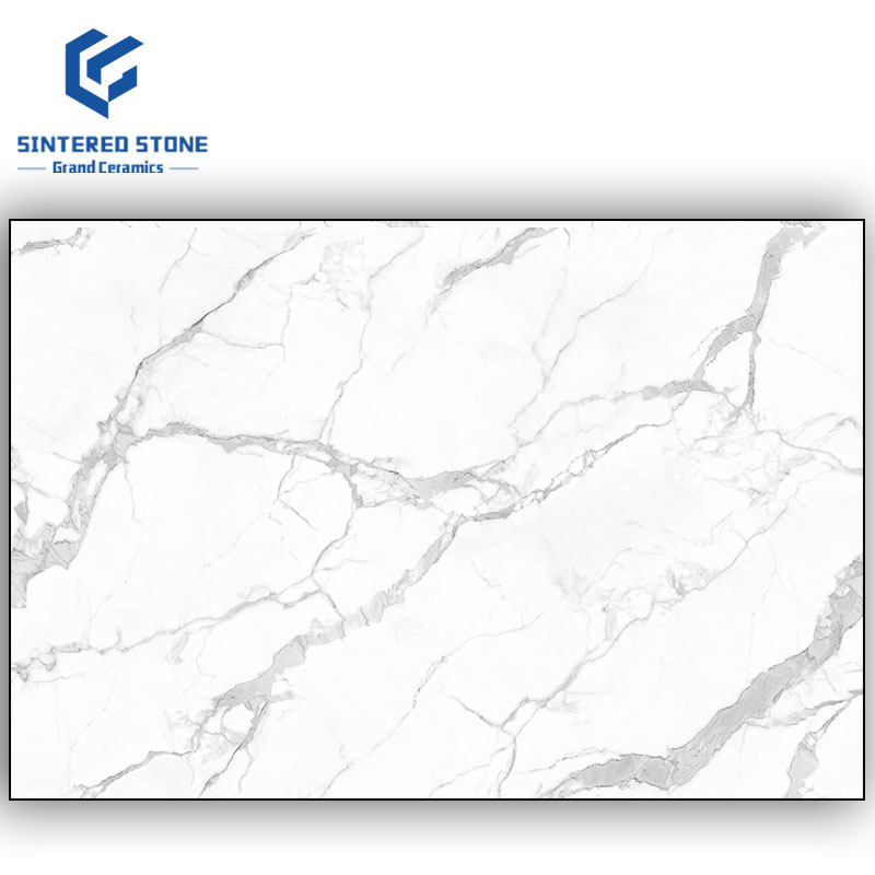 Factory Direct Artificial Marble Slab Calacatta Sintered Stone Custom CE Modern Kitchen Decor White Kitchen Countertop
