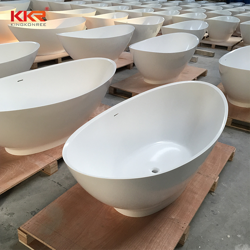 Stone Marble Bathroom Shower Solid Surface Freestanding Bathtub (KKR-200312-5)