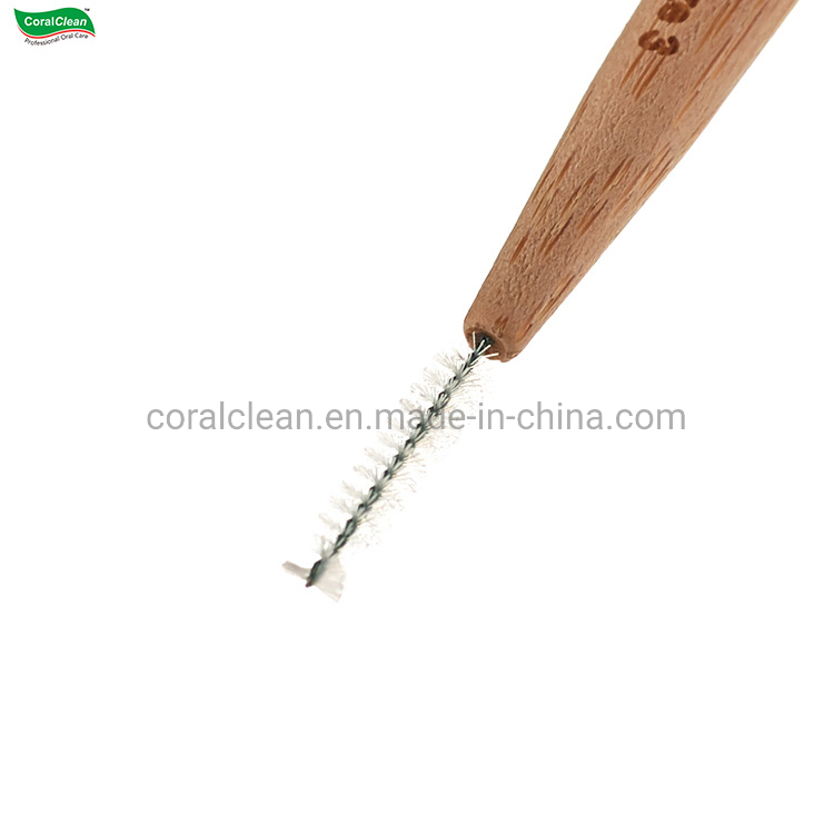Dental Clean Orthodontic Biodegradable Customized Bamboo Dental Interdental Brush